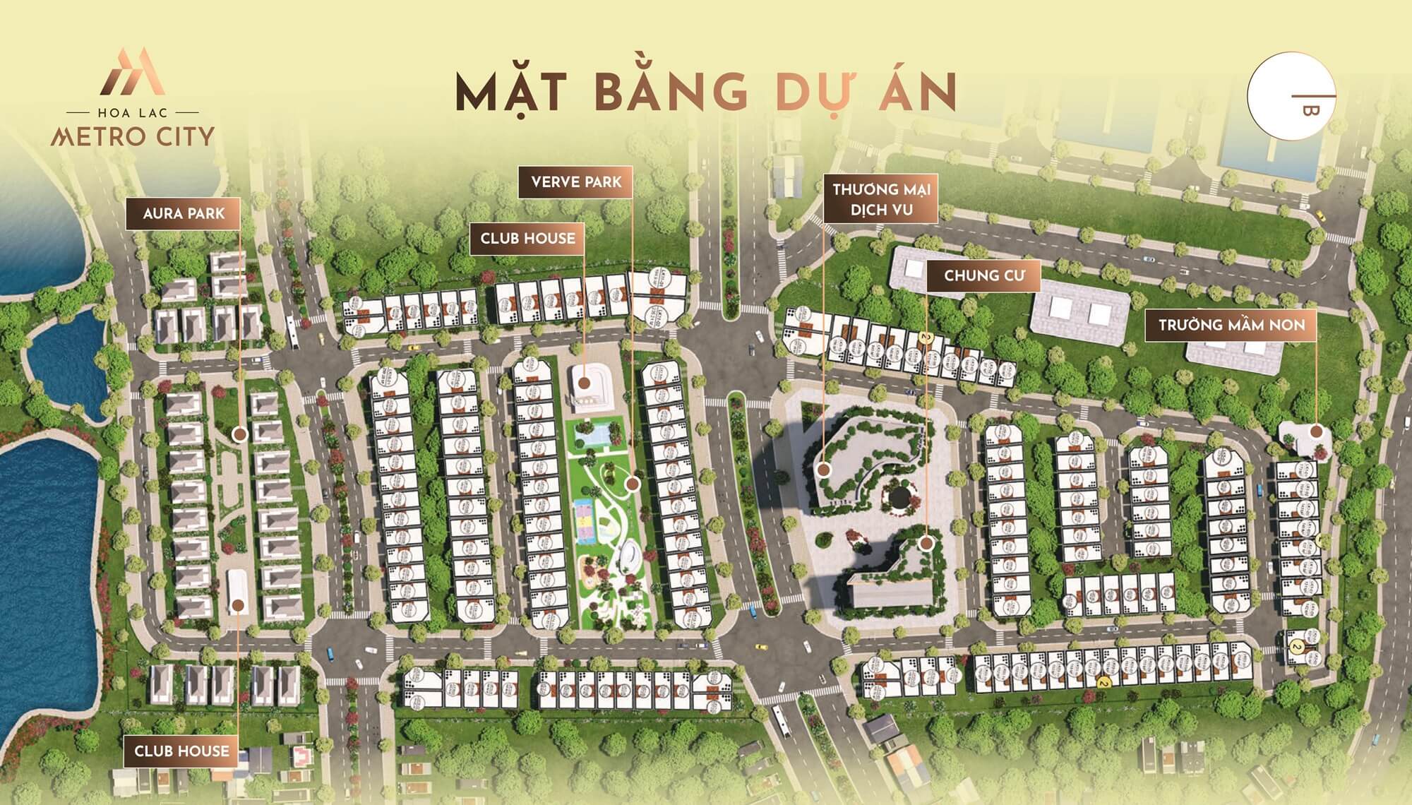 mặt bằng dự án hòa lạc metro city